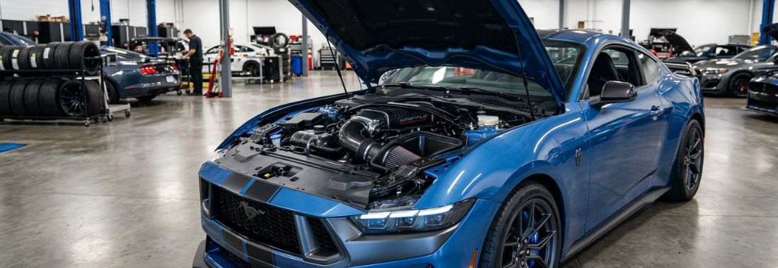 motor V8 5.2 litros Ford Mustang Dark Horse SC